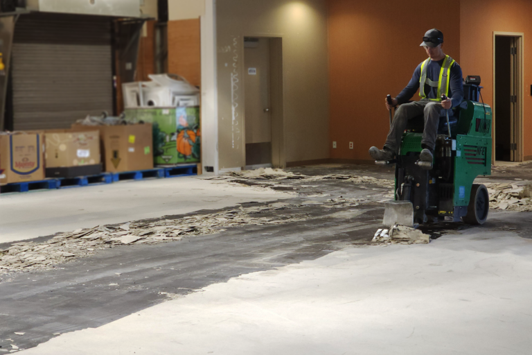 Commercial industrial floor prep concrete grinding ride on floor scraper flooring removal glue removal